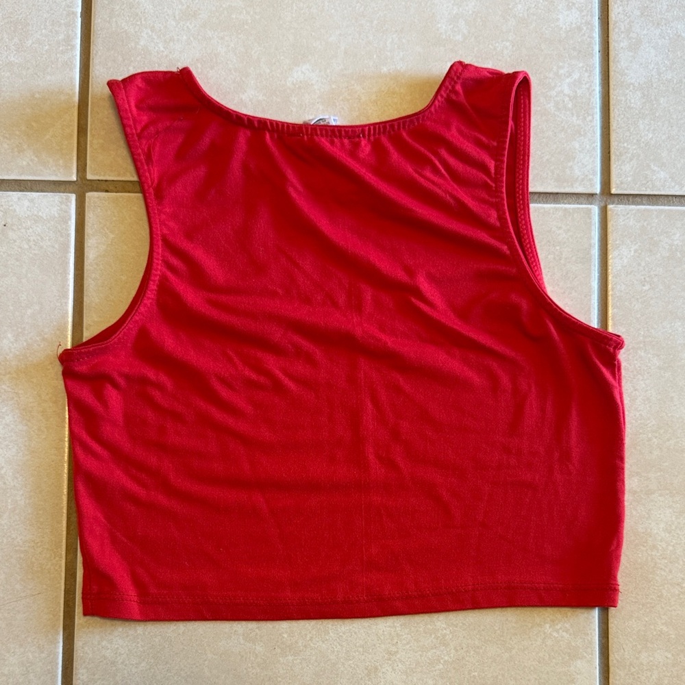 Vibrant Red Women's Tank Top - Picture 3 of 3